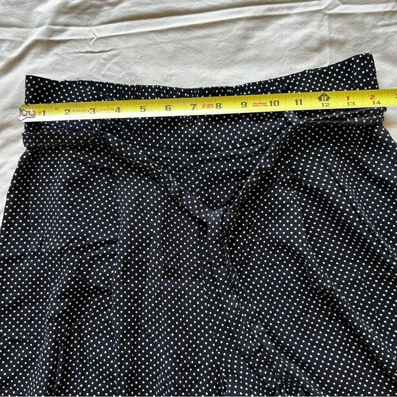 Elle Black and White Polka Dot Trouser Long Leg Wide Pants - Picture 9 of 9